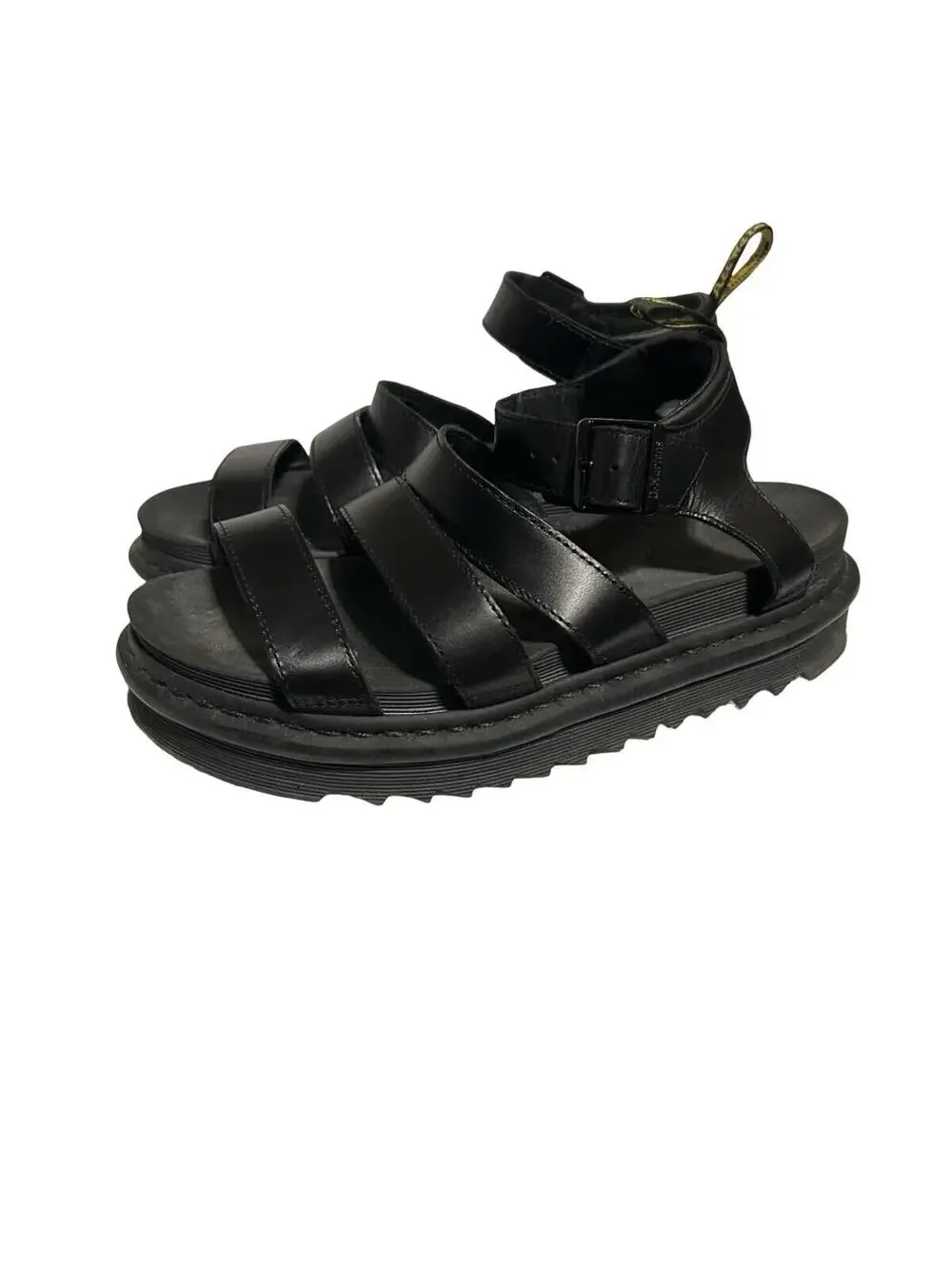 Dr‎ Martens Blaire Black Leather Platform Sandals Women’s US 9 EU 41 UK 7